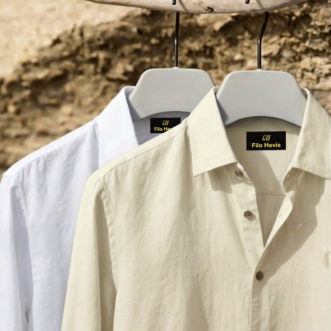 FINE LINEN SHIRTS FOR MEN (Full Sleeves)-Cream