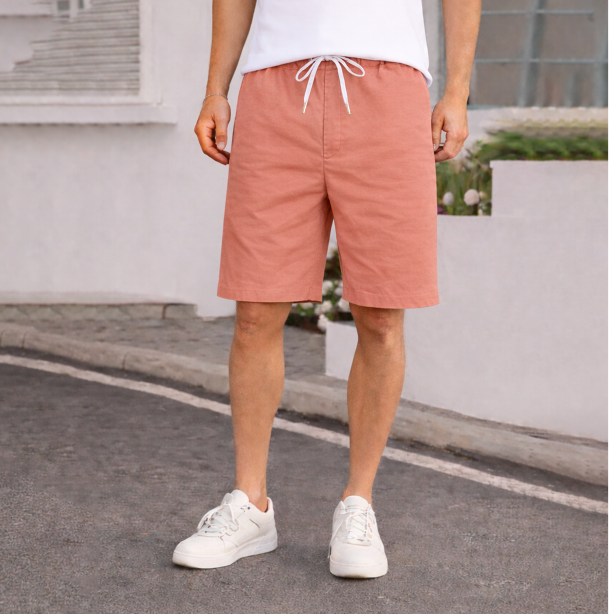 MENS COTTON SHORTS | EVERYDAY COMFORT HALF PANTS | Orange Filo Hevis