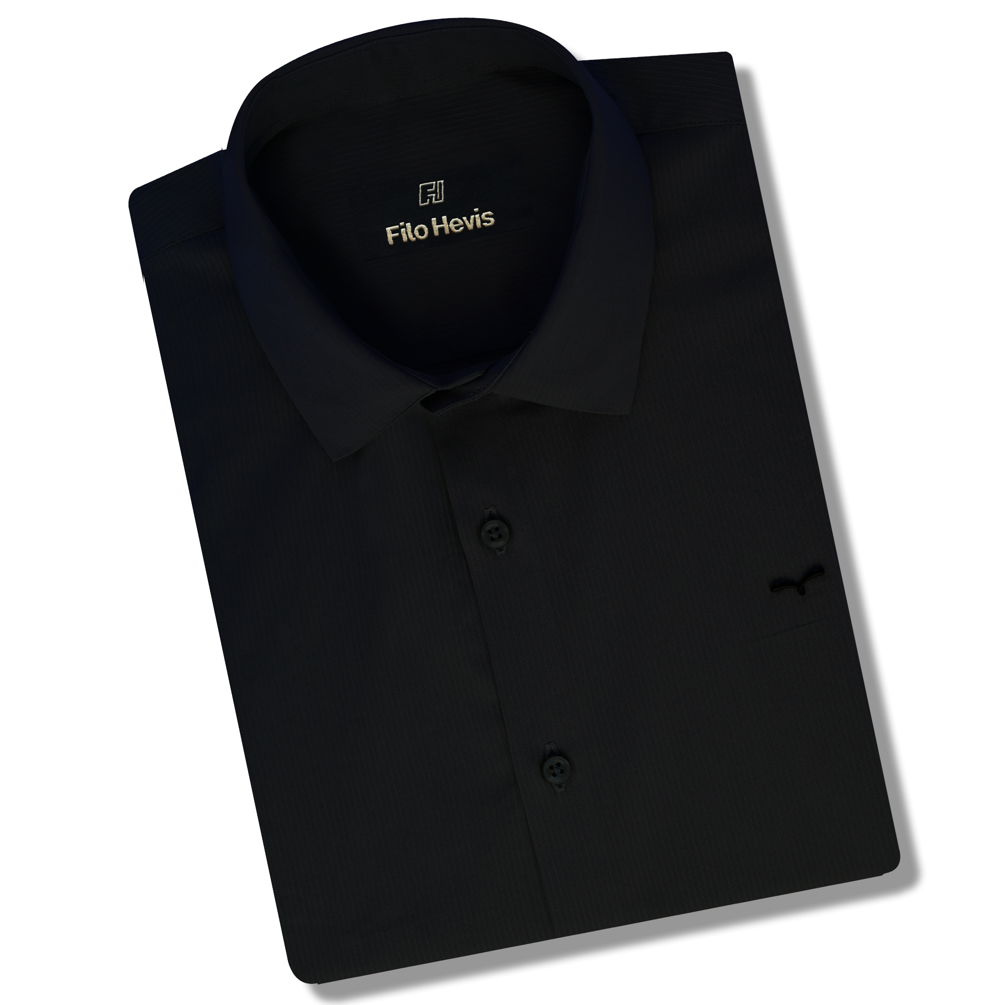 Premium SELF STRIPED SHIRTS FOR MEN - Textured Formal Shirts Collection | Professional Office Wear-Black