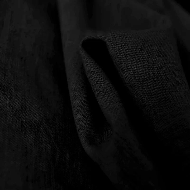 black linen shirt