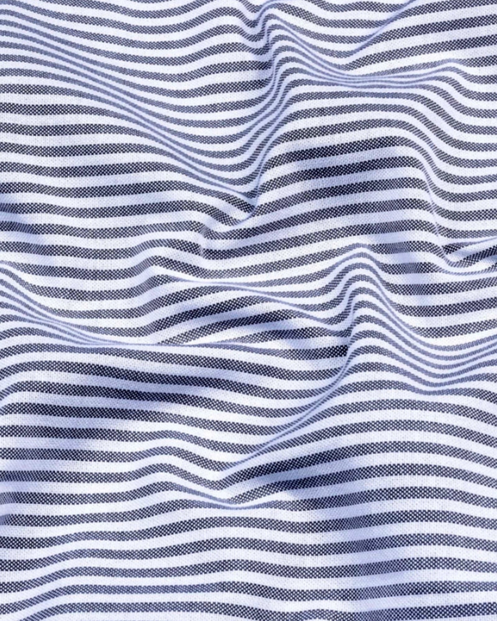 Cotton Stripe Shirt for Men |Slim fit | Black
