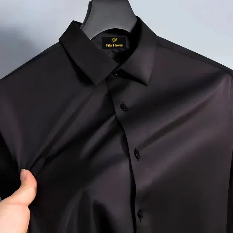 blue dress for baby girl Shop Black Satin Lycra Shirt for Men