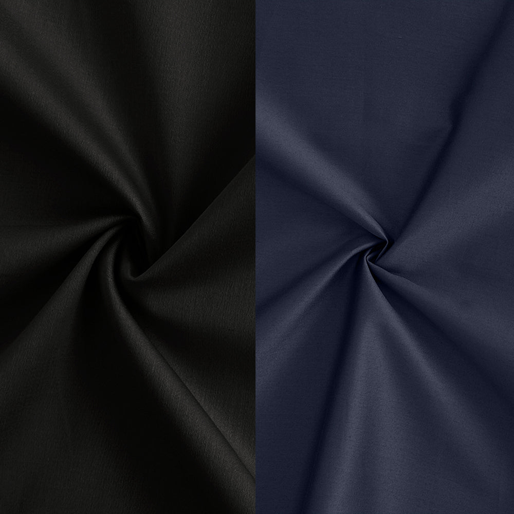 Combo of 2 Premium Cotton Formal Shirts – Black & Navy Blue | Single Pocket | Smart Fit My Store