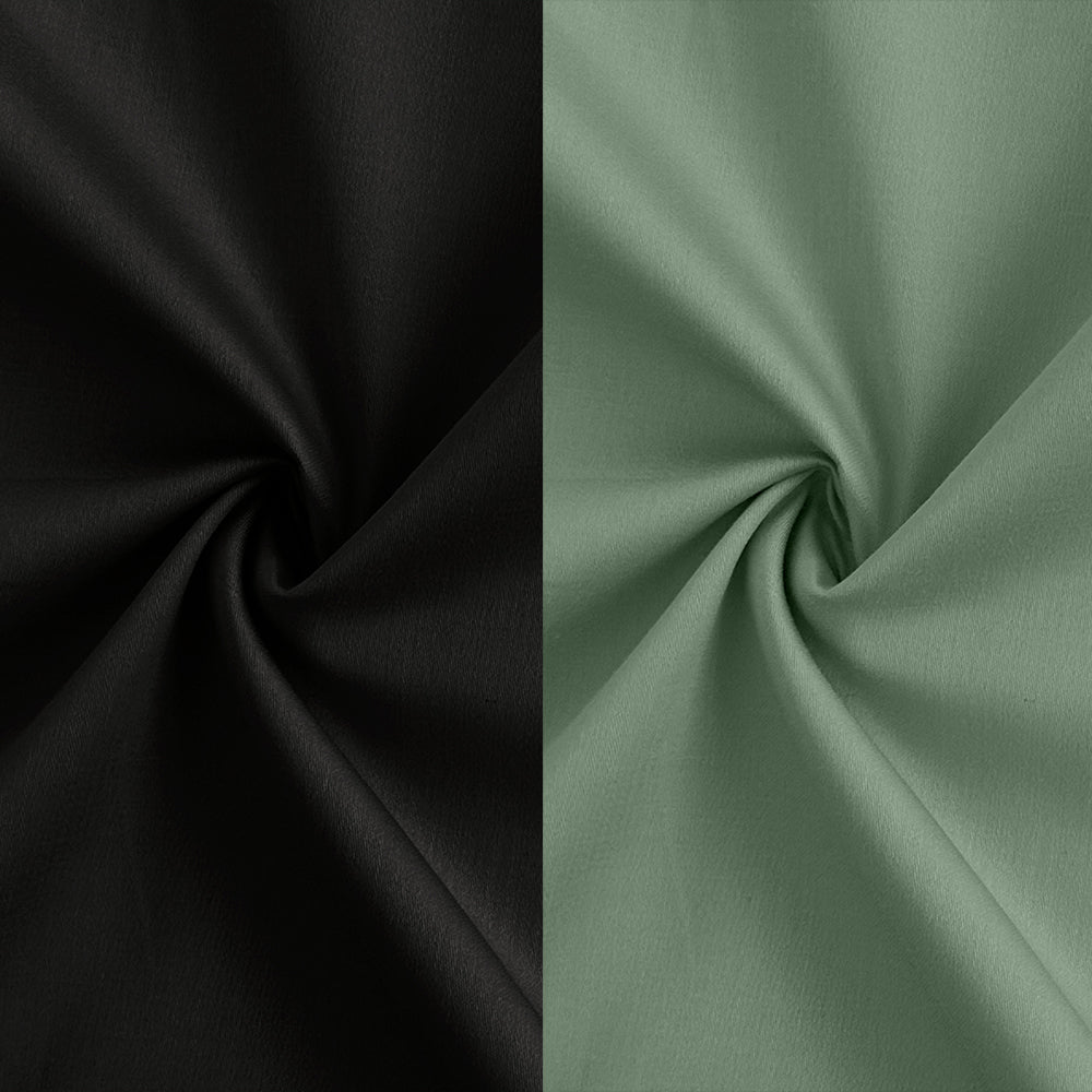 Combo of 2 Premium Cotton Formal Shirts – Black & Pista Green | Single Pocket | Smart Fit