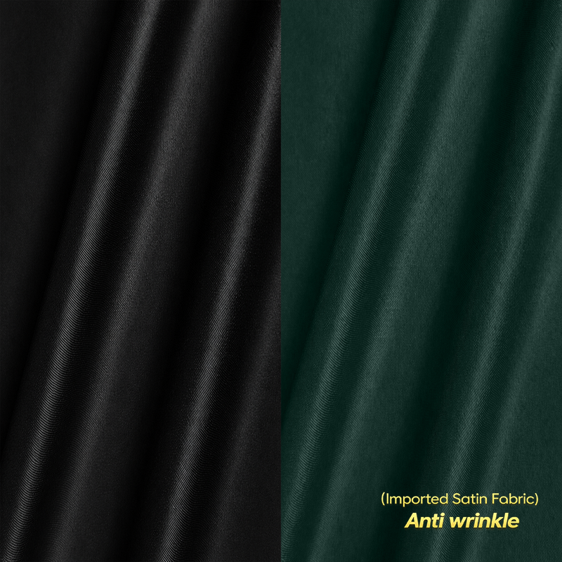 Combo of 2 Anti Wrinkle Imported Satin formal Shirt Black & Dark Green My Store