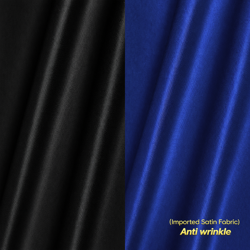 Combo of 2 Anti Wrinkle Imported Satin formal Shirt Black & Royal Blue My Store