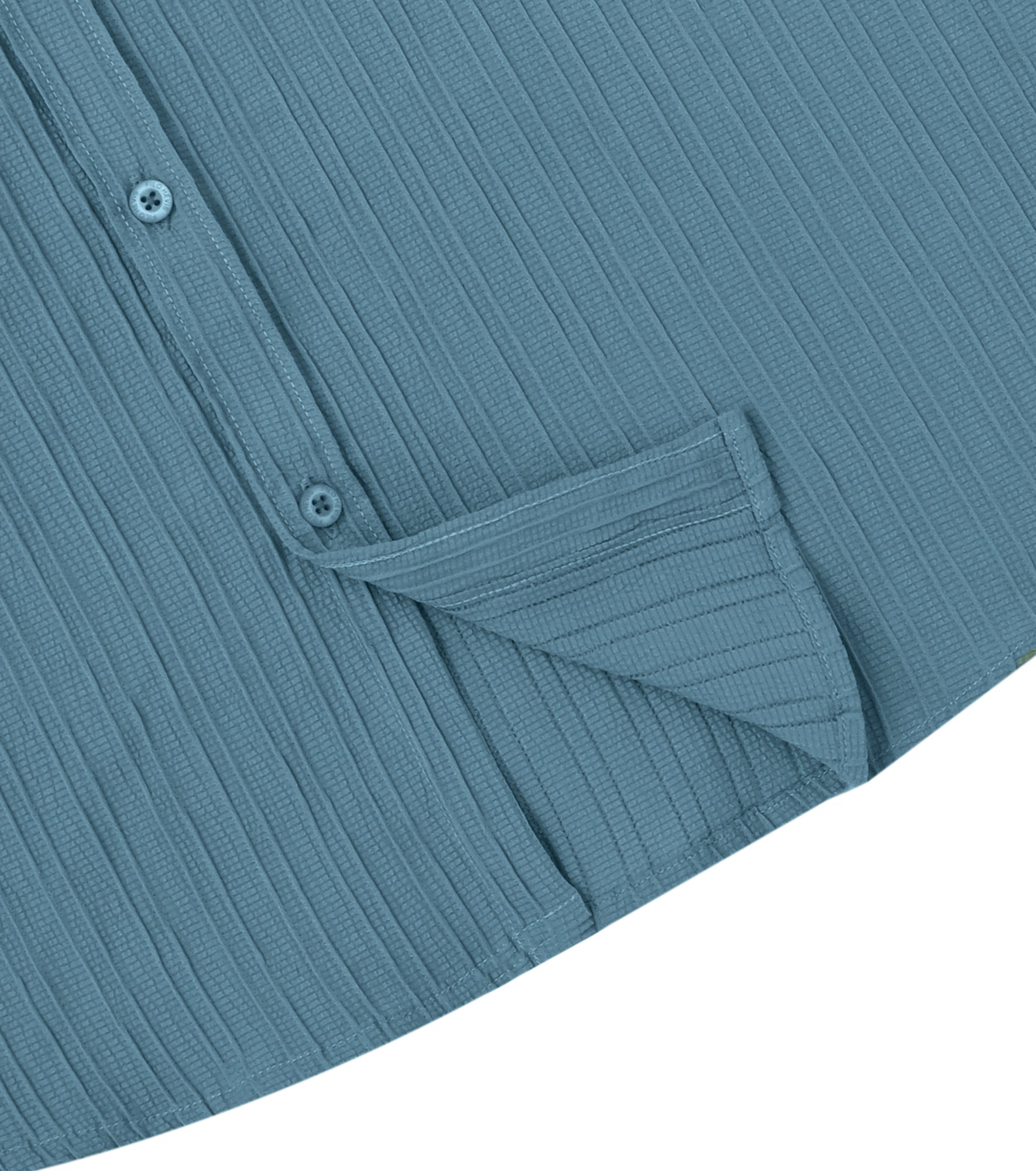 Men’s Textured Popcorn Half Sleeve Casual Shirt – Blue