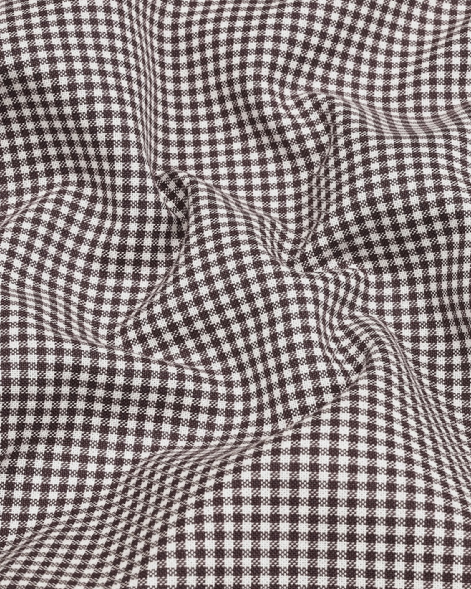 Oxford Cotton Check Shirt for Men |Slim fit | Brown My Store