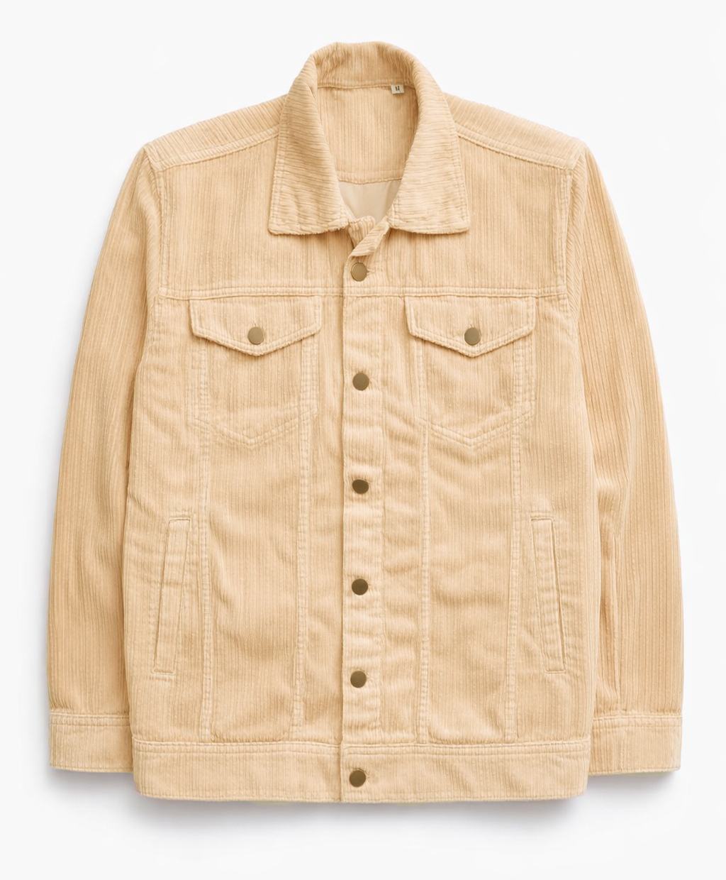 Men’s Beige Corduroy Trucker Jacket