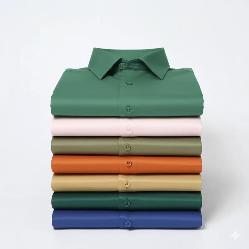 Men's Satin Lycra formal Full Sleeve Shirt Mint Green