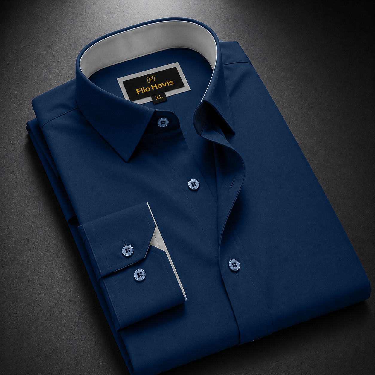 Formal Shirt for Men with Contrast Collar & Cuff | Royal Blue