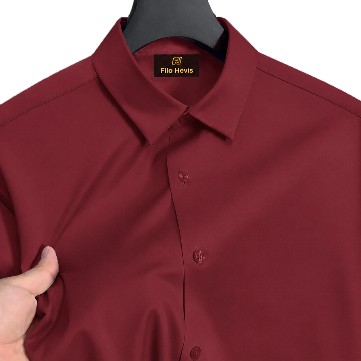 Men’s Satin Lycra Formal Shirt (Imported Fabric)| Maroon