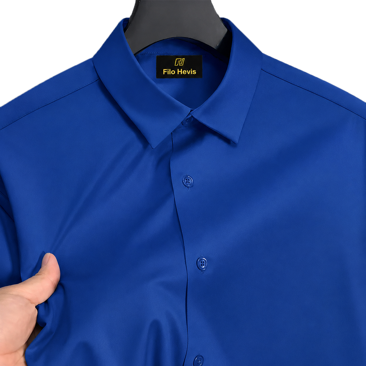 Men's Satin Lycra Formal Shirt (Imported Fabric)| Royal Blue Men's Satin Lycra Formal Shirt (Imported Fabric)| Royal Blue