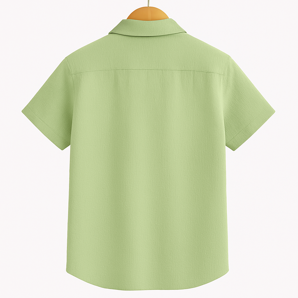 CRUSH CASUAL SHIRT FOR MEN | SHORT SLEEVE | LIGHT GREEN