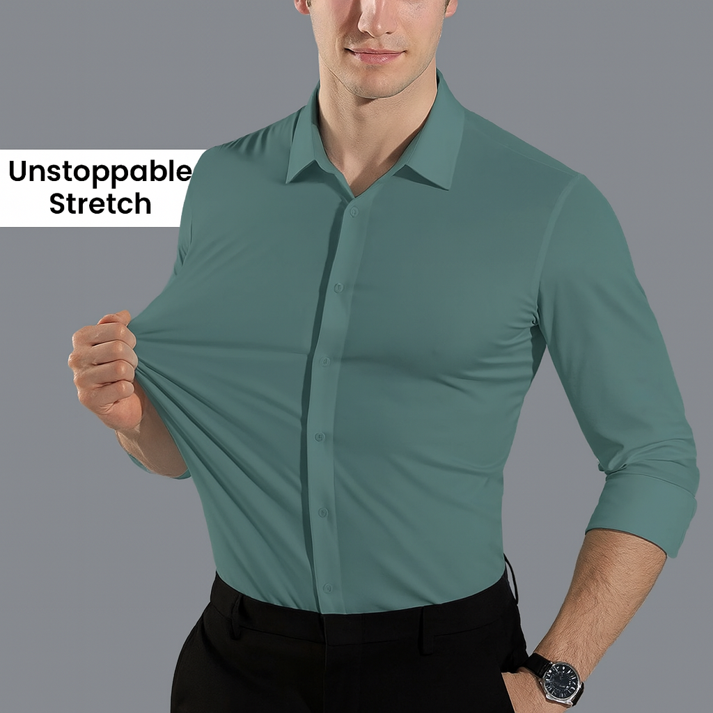 Men Mustang Lycra Soft Stretchable Shirt- Mint Green