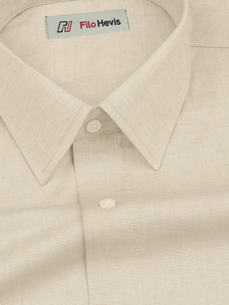 Filafil Fabric Formal Shirt for Men - Regular Fit | Cream Filo Hevis