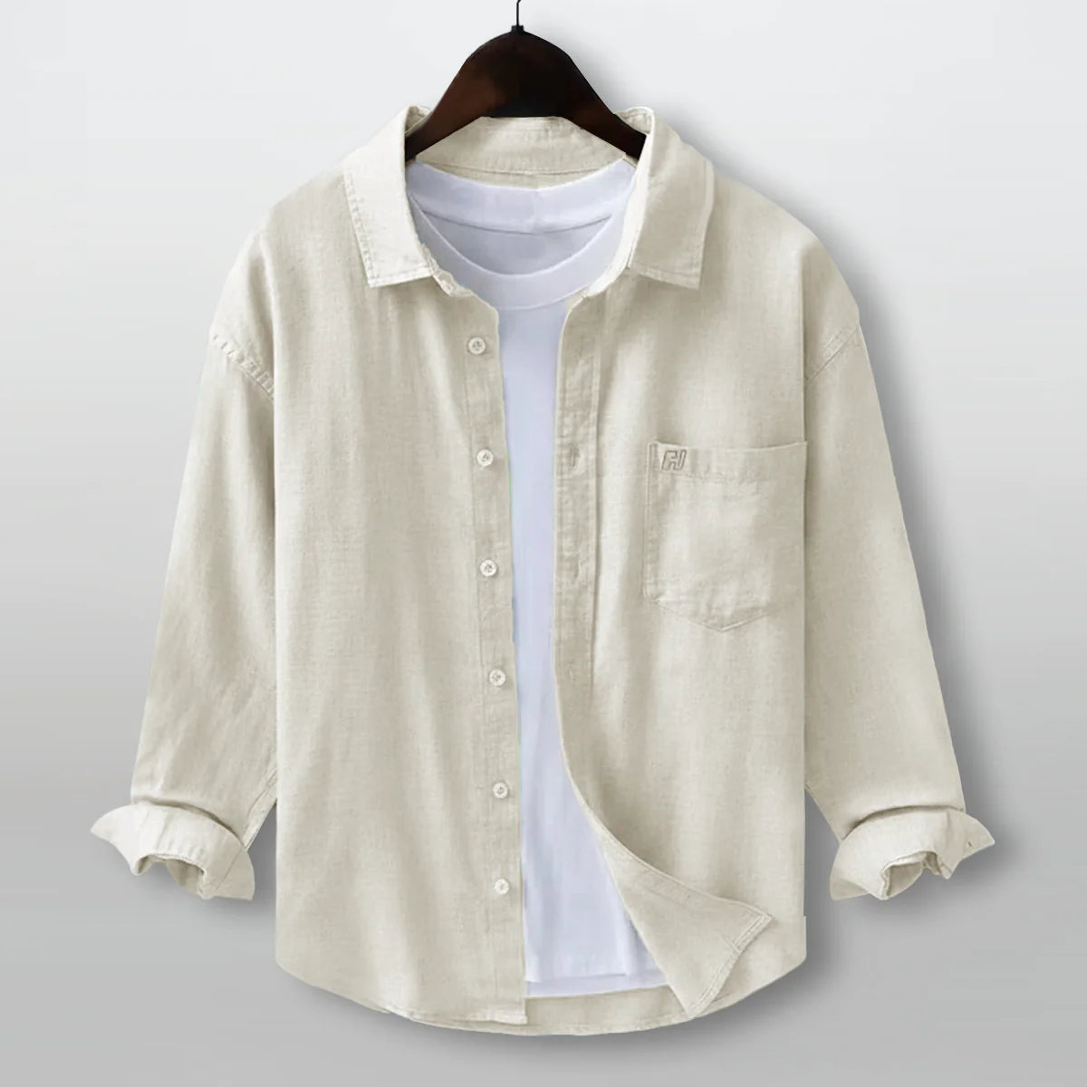 Cream linen shirt
