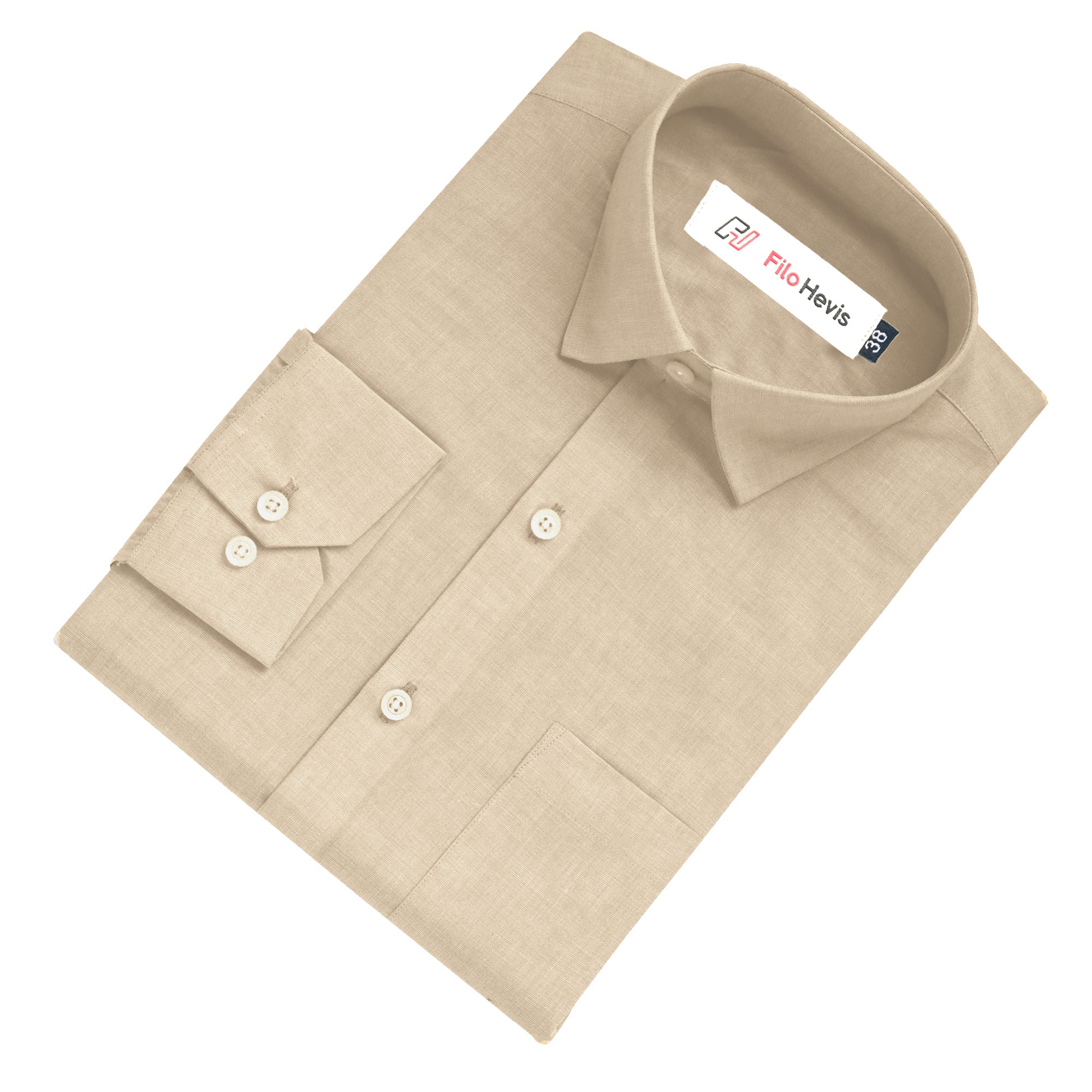 Filafil Fabric Regular Fit Formal Shirt Full Sleeve -Cream