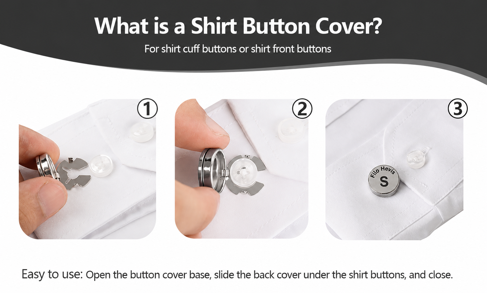 Filohevis Engraved Letter Metal Unisex Cufflinks – S (1 Pair) My Store