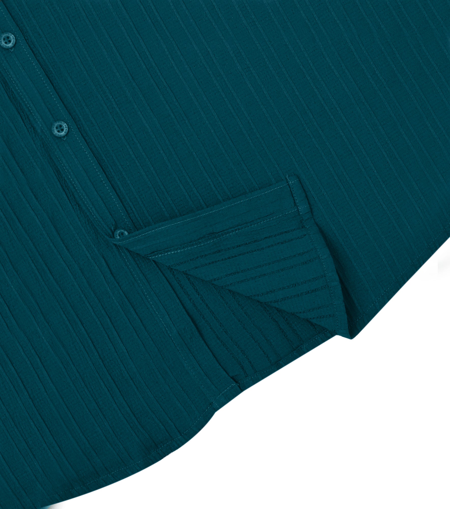 Men’s Textured Popcorn Half Sleeve Casual Shirt – Dark Green My Store