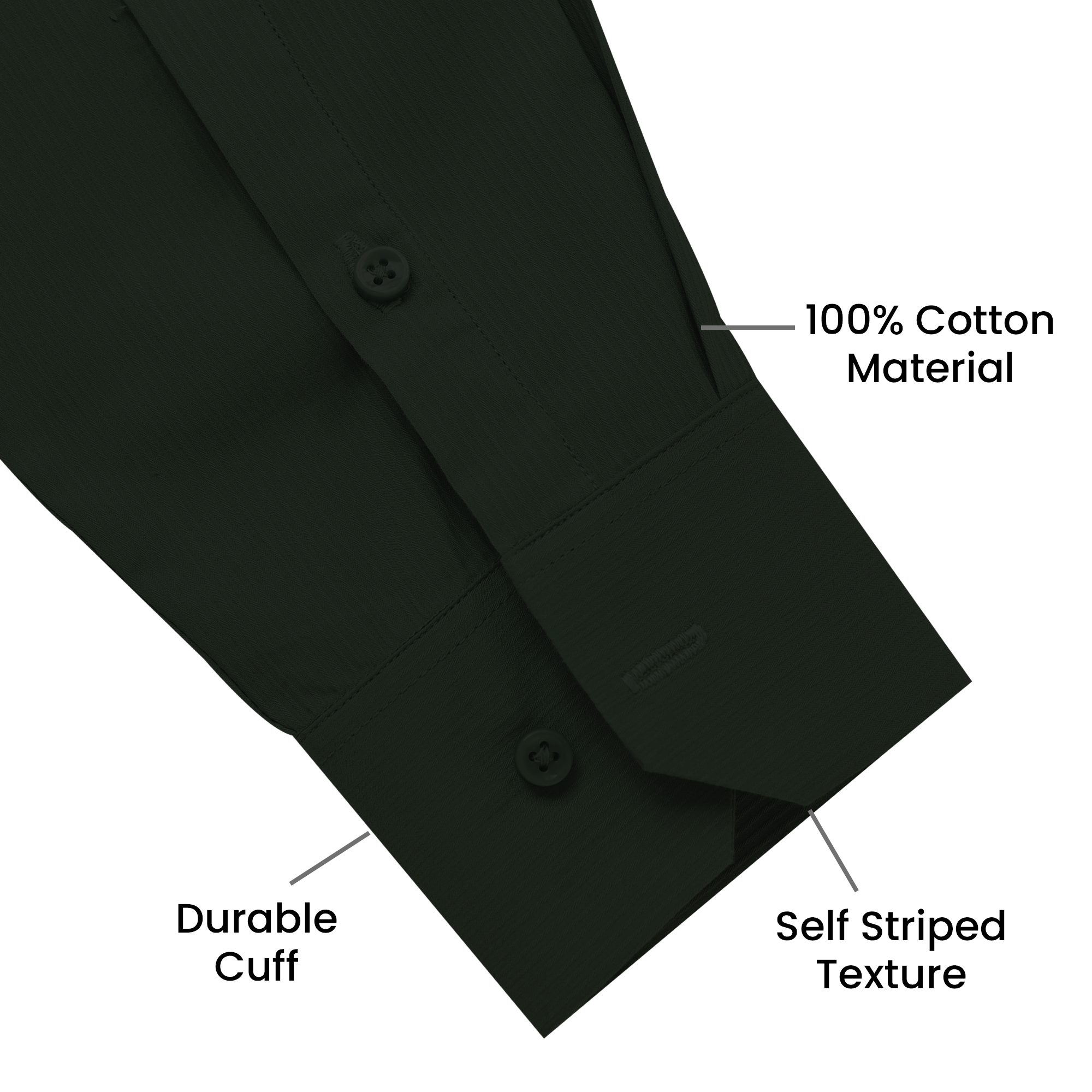 Premium SELF STRIPED SHIRTS FOR MEN - Textured Formal Shirts Collection | Professional Office Wear-DARK GREEN
