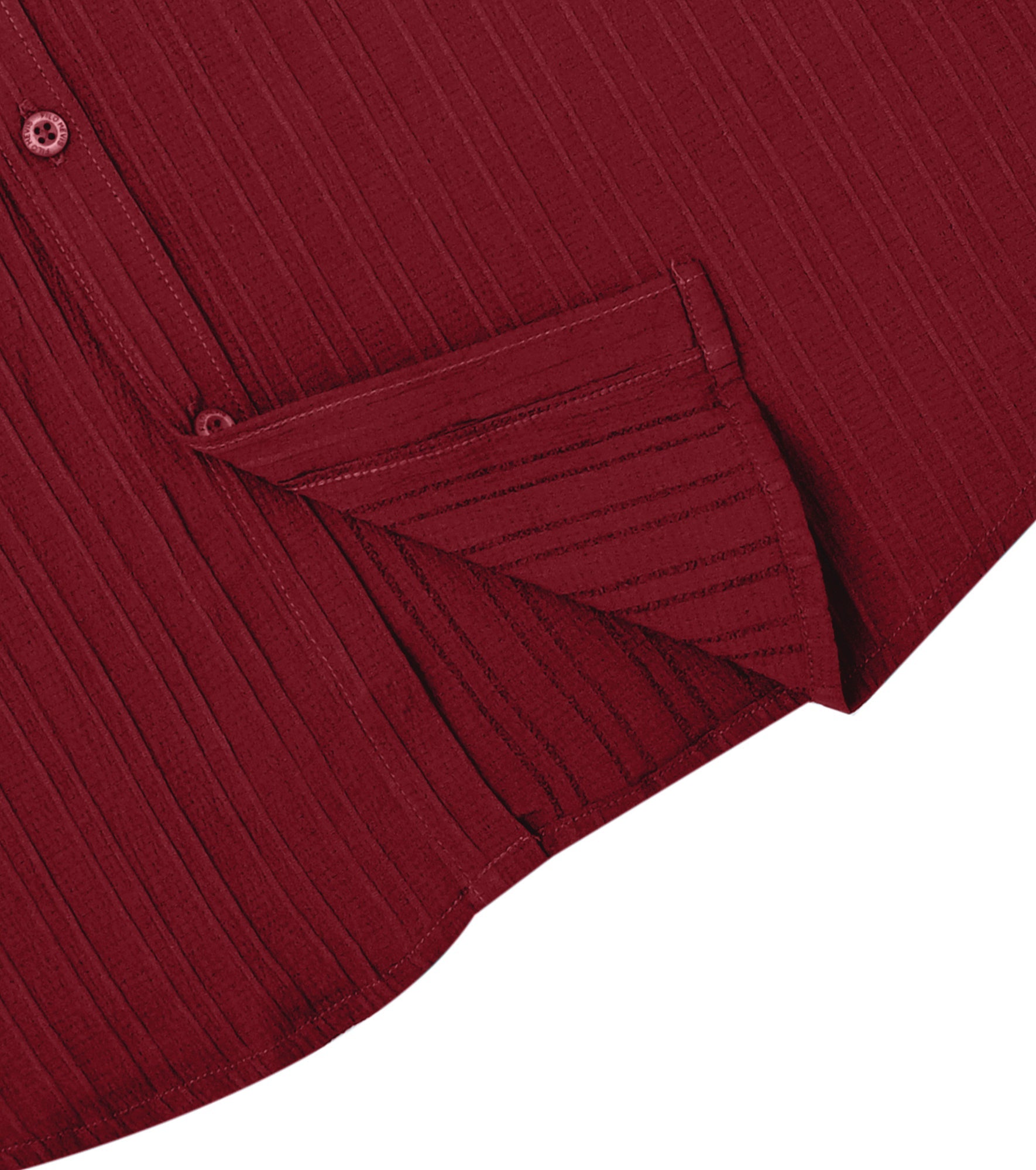Men’s Textured Popcorn Half Sleeve Casual Shirt – Red My Store