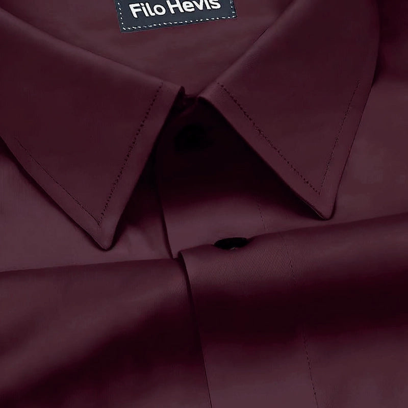 Platinum Cotton Satin Formal Shirt for Men - with Pocket | Wine My Store