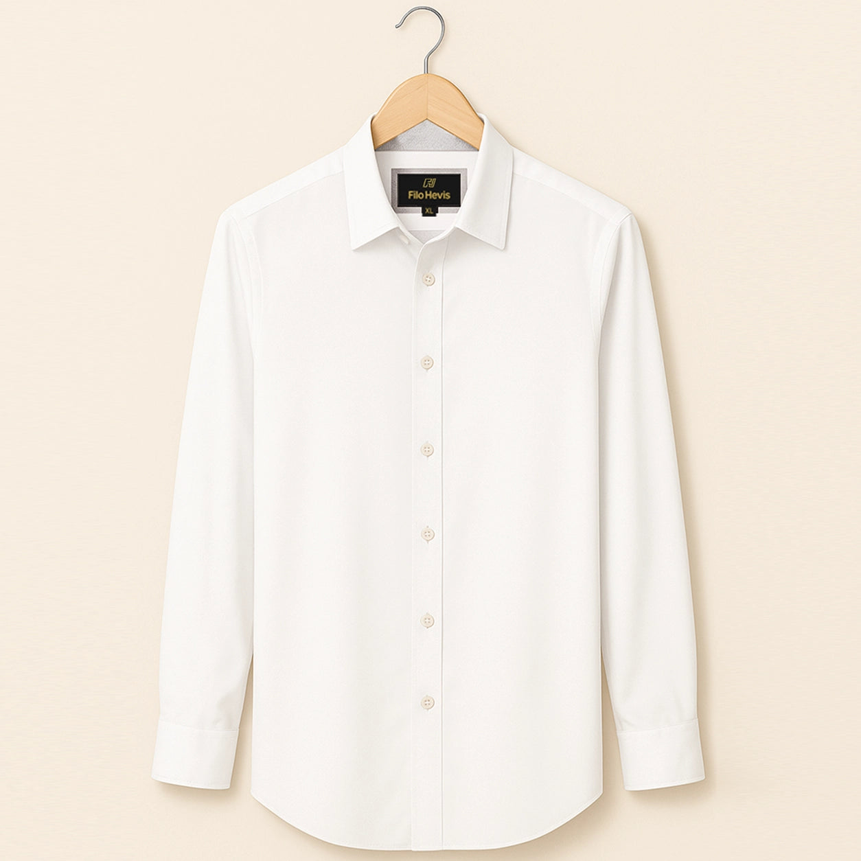 Formal Shirt for Men with Contrast Collar & Cuff | White