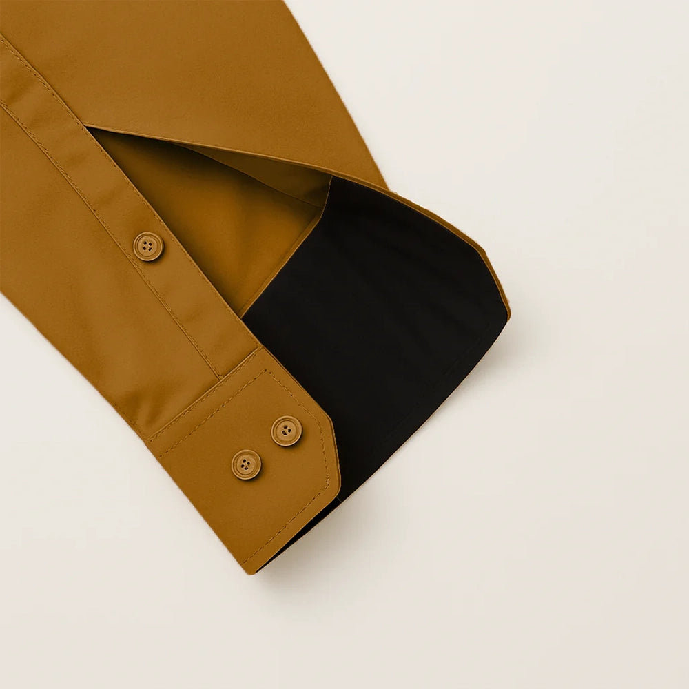 Formal Shirt for Men with Contrast Collar & Cuff | Yellow