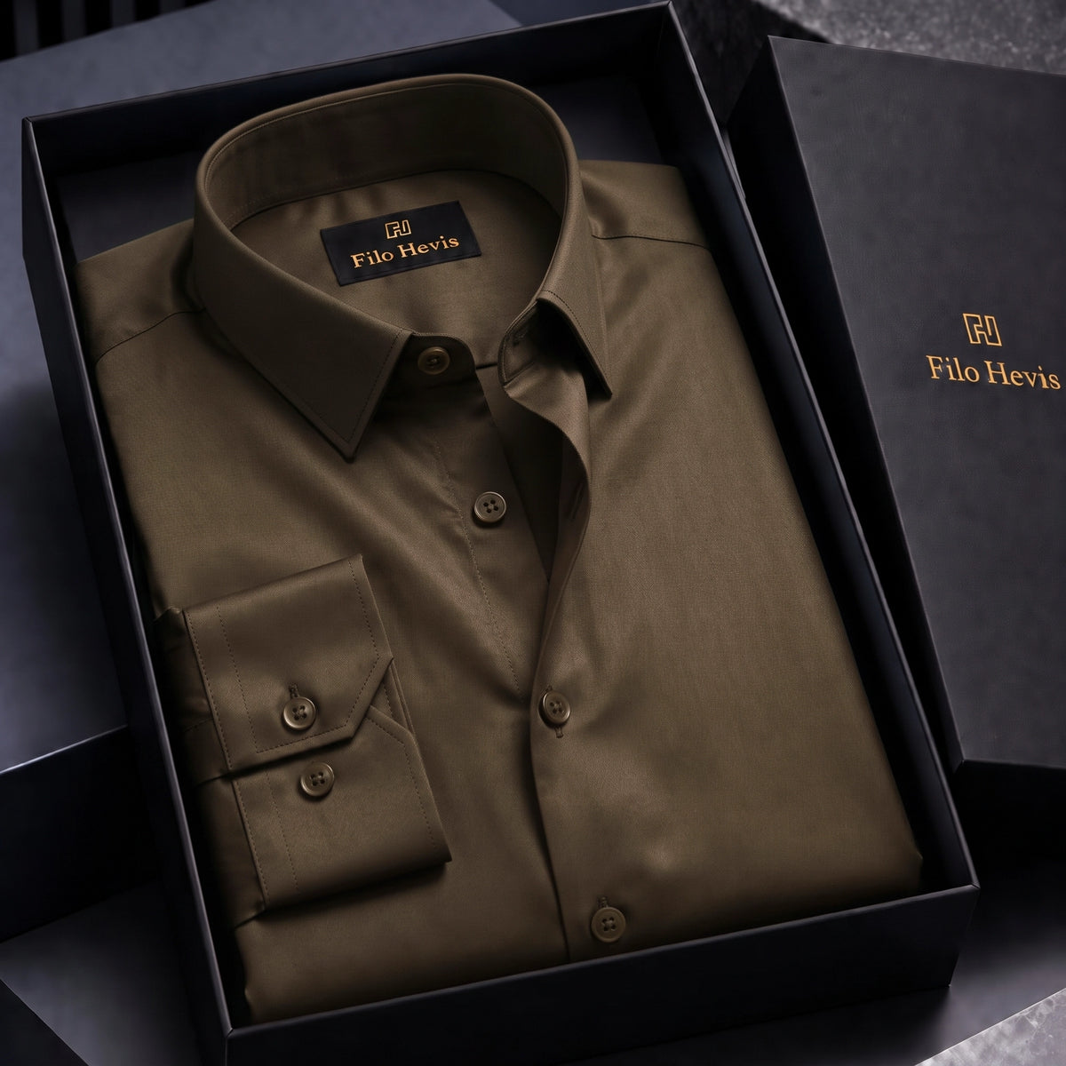 Satin Lycra Anti Wrinkle Formal Shirt (Imported Fabric)| Coffee