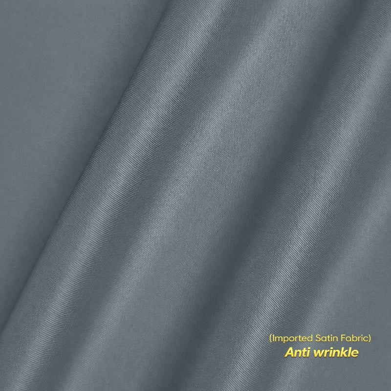 Anti Wrinkle Satin Lycra Formal Shirt (Imported Fabric)| Dark Grey My Store