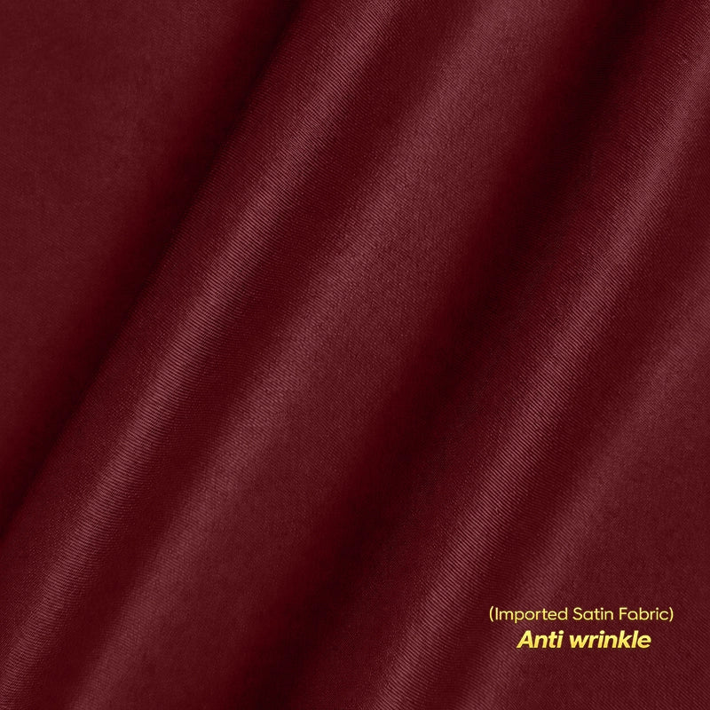 Anti Wrinkle Satin Lycra Formal Shirt (Imported Fabric)| Maroon My Store