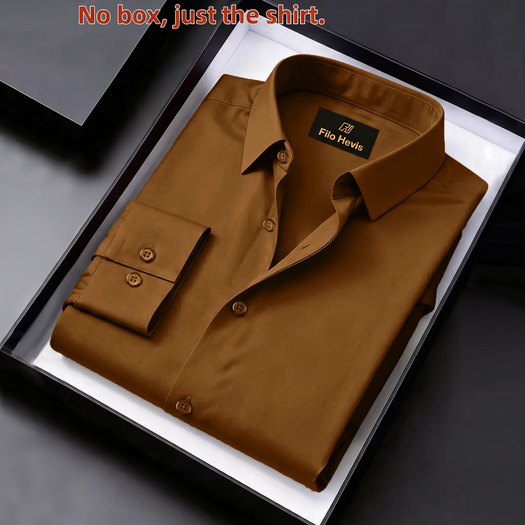 Anti Wrinkle Satin Lycra Formal Shirt (Imported Fabric)| Brown