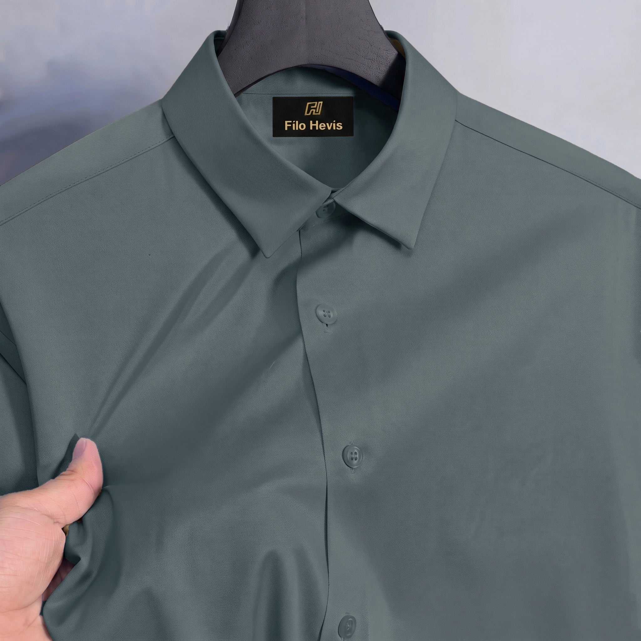 Satin Lycra Anti Wrinkle Formal Shirt (Imported Fabric)| Dark Grey