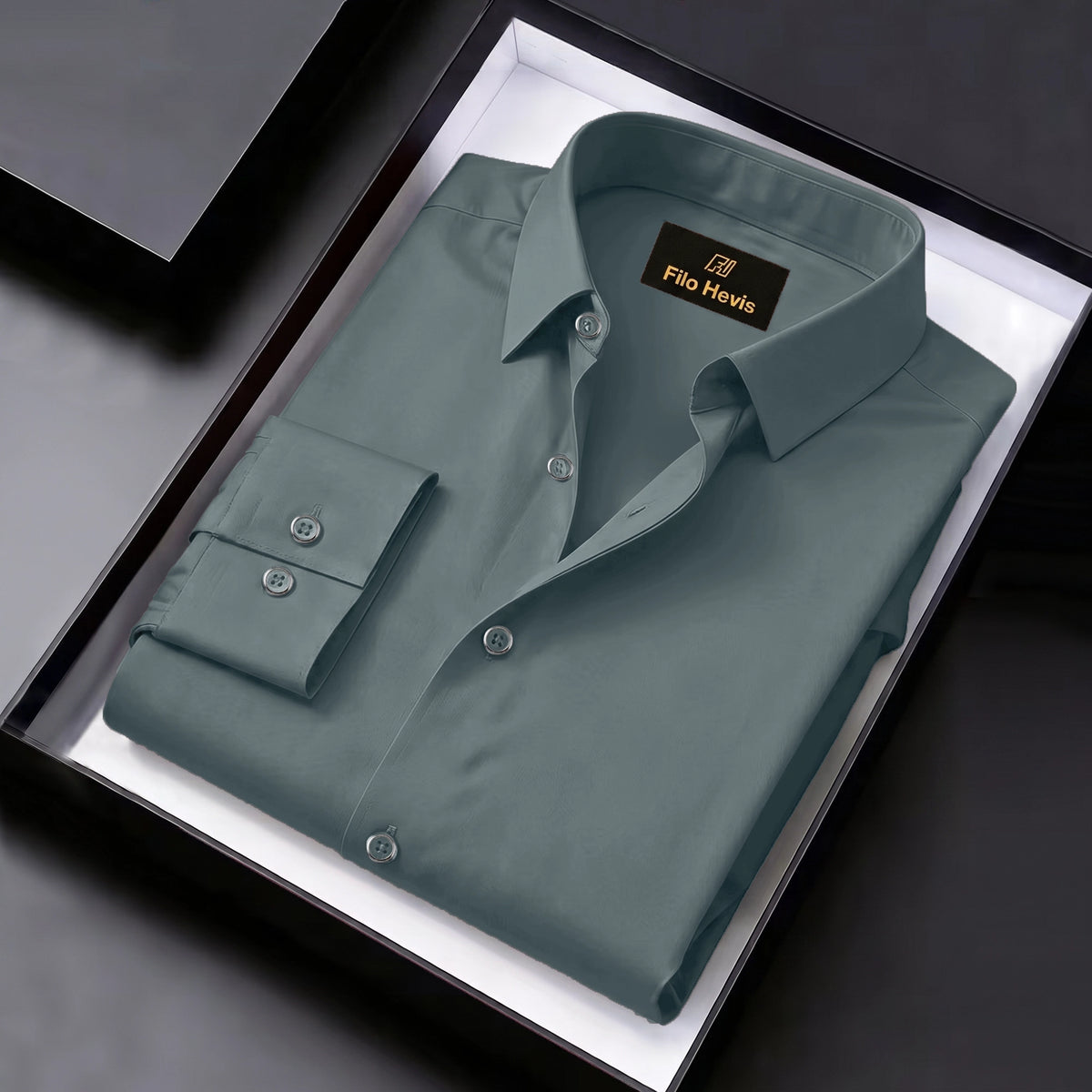 Satin Lycra Anti Wrinkle Formal Shirt (Imported Fabric)| Dark Grey