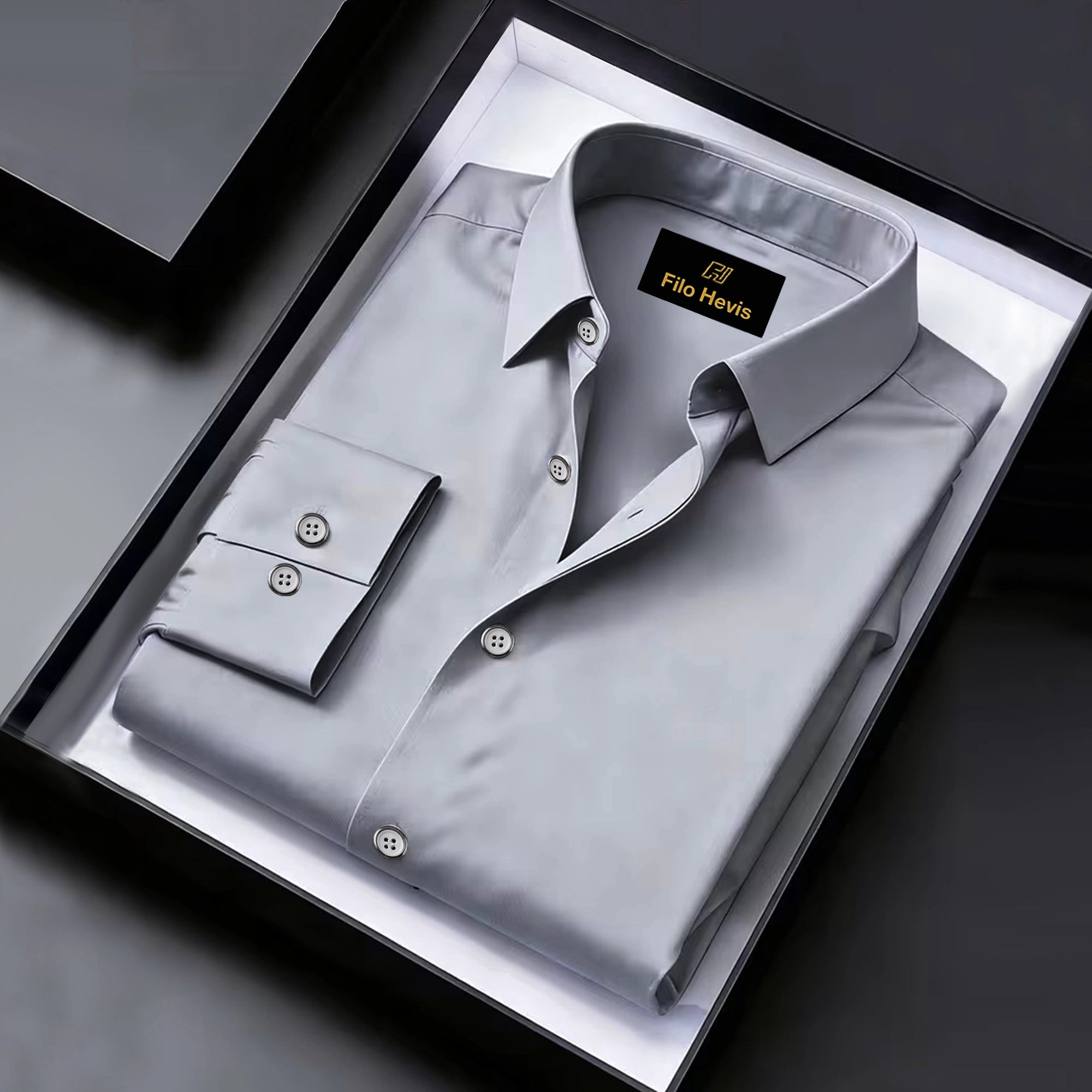 Satin Lycra Anti Wrinkle Formal Shirt (Imported Fabric)| Light Grey
