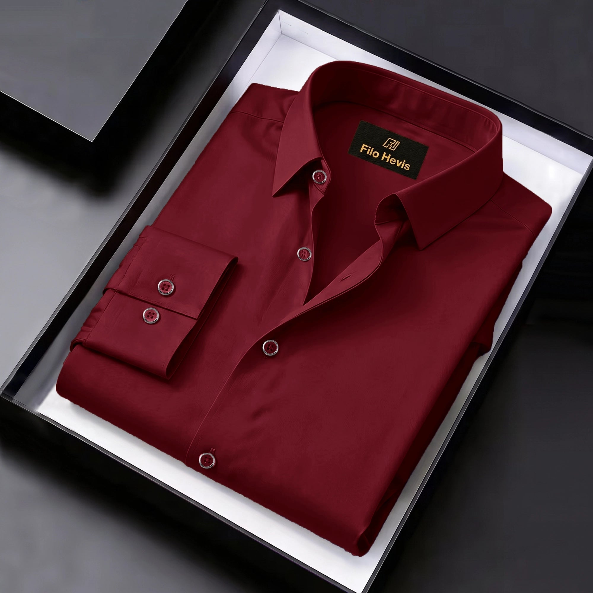 Satin Lycra Anti Wrinkle Formal Shirt (Imported Fabric)| Maroon