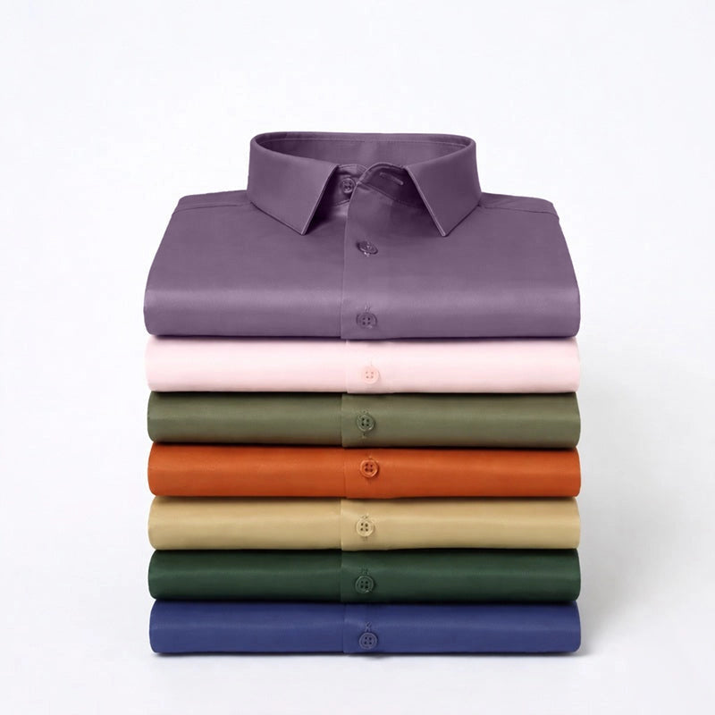 Anti Wrinkle Satin Lycra Formal Shirt (Imported Fabric)| Onion My Store