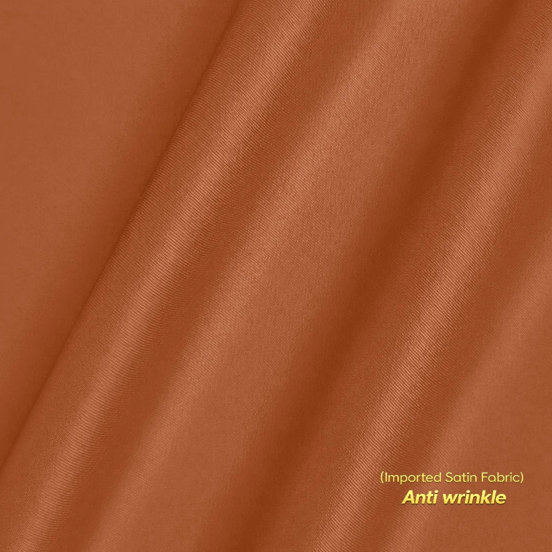 Anti Wrinkle Satin Lycra Formal Shirt (Imported Fabric)| Orange My Store