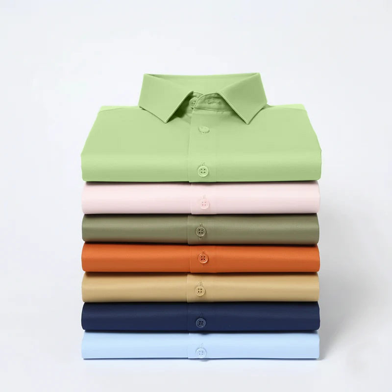 Men’s Satin Lycra Formal Shirt (Imported Fabric)| Pista Green