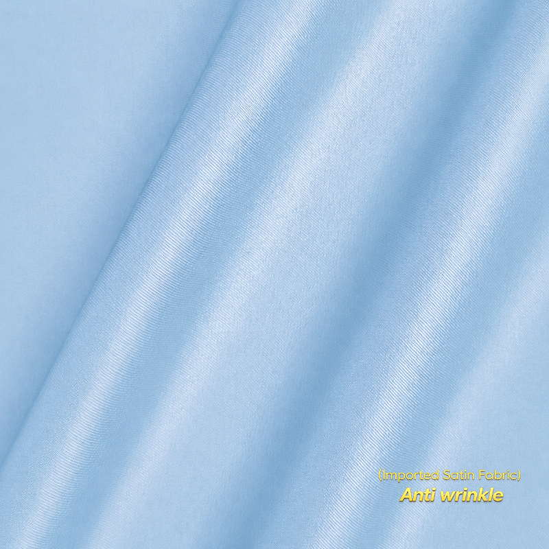 Anti Wrinkle Satin Lycra Formal Shirt (Imported Fabric)| Sky Blue