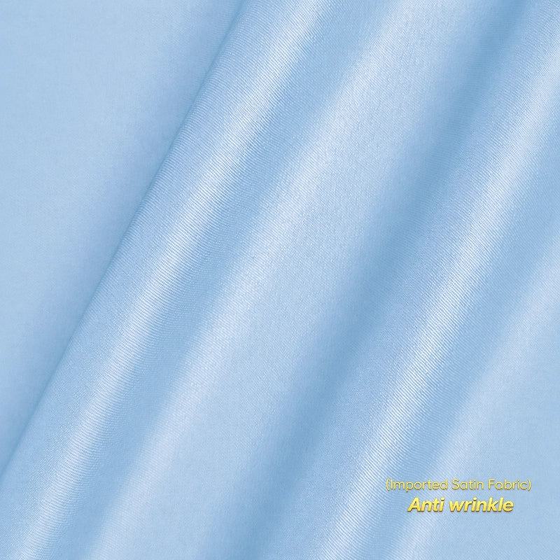 Anti Wrinkle Satin Lycra Formal Shirt (Imported Fabric)| Sky Blue My Store