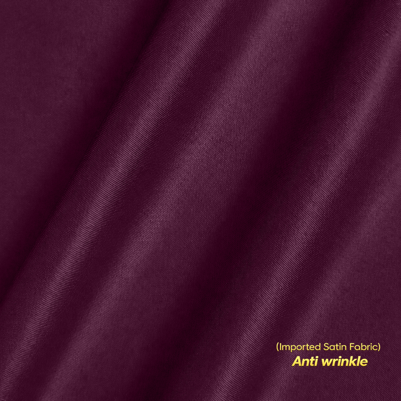 Anti Wrinkle Satin Lycra Formal Shirt (Imported Fabric)| Dark Maroon