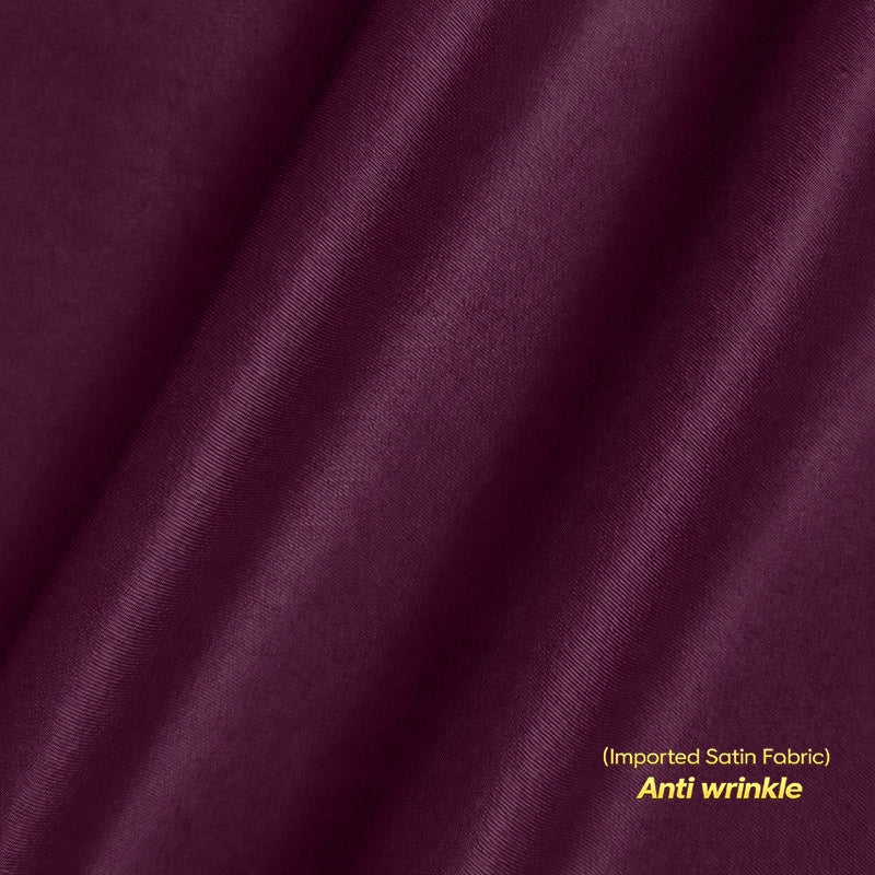 Anti Wrinkle Satin Lycra Formal Shirt (Imported Fabric)| Dark Maroon My Store