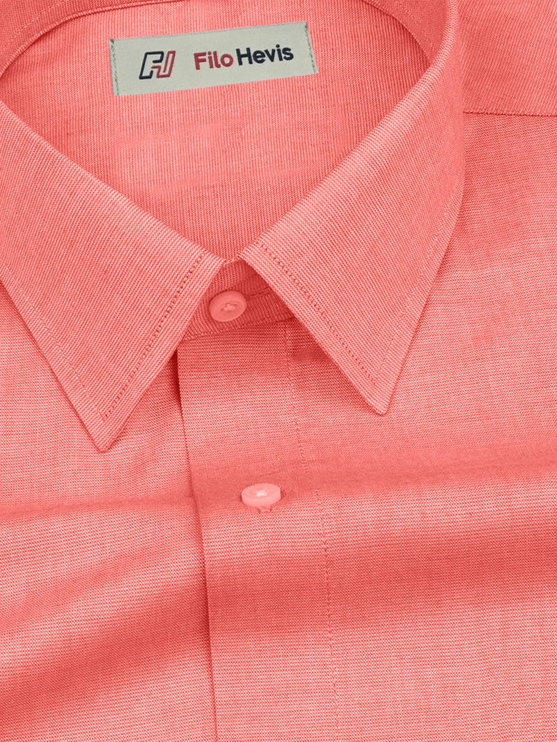 Filafil Fabric Formal Shirt for Men - Regular Fit | Peach