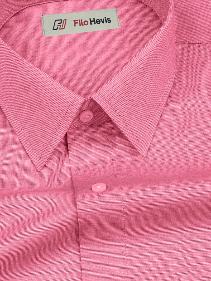 Filafil Fabric Formal Shirt for Men - Regular Fit | Pink Filo Hevis