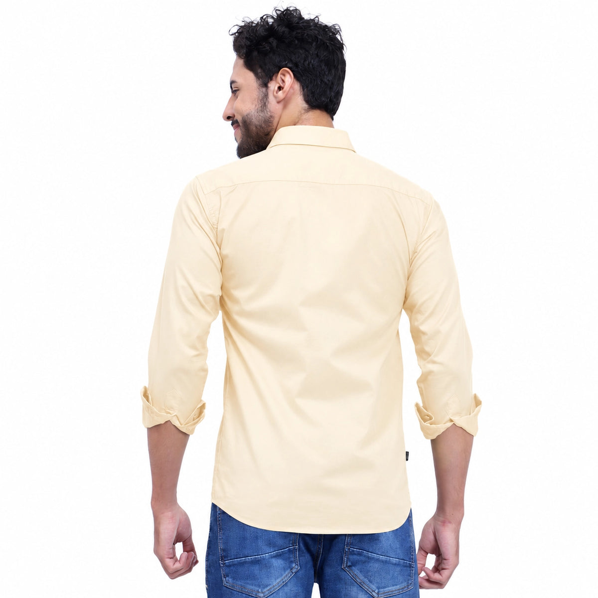 MENS FORMAL REGULAR FIT FULL SLEEVE SHIRT CREAM