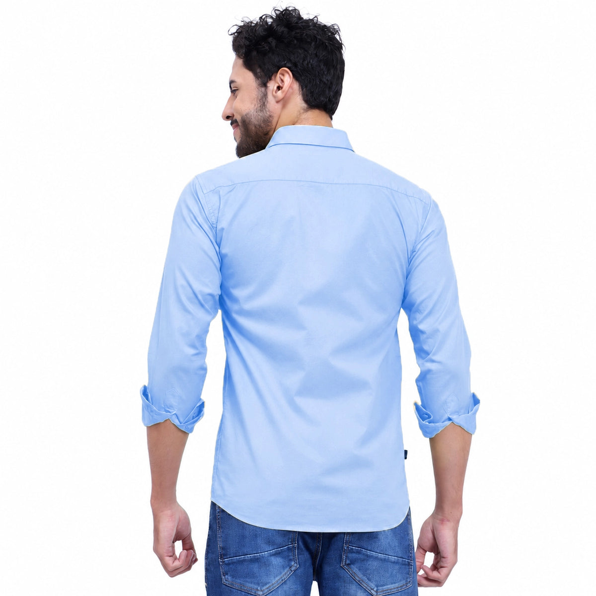 MENS FORMAL REGULAR FIT FULL SLEEVE SHIRT SKY BLUE