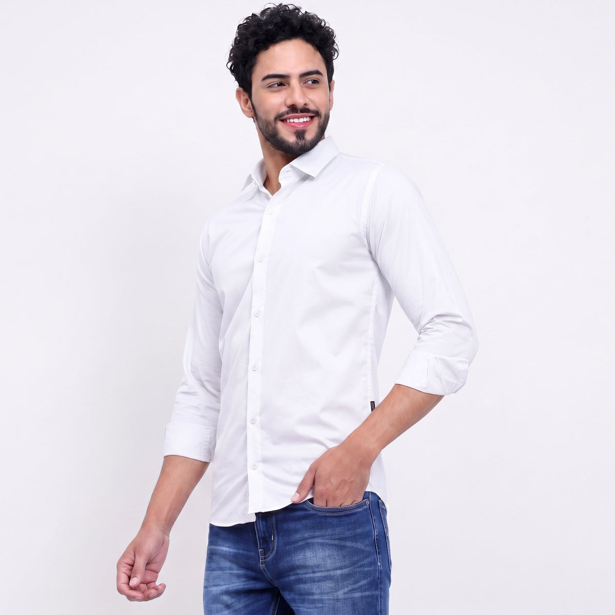 MENS FORMAL REGULAR FIT FULL SLEEVE SHIRT WHITE
