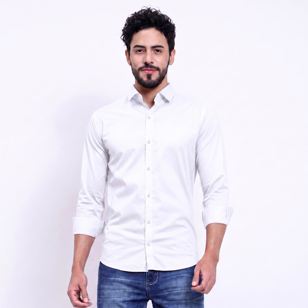 MENS FORMAL REGULAR FIT FULL SLEEVE SHIRT WHITE